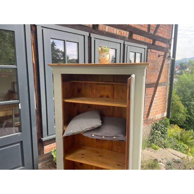 Small Antique Cabinet in Fir, 1890s For Sale - Image 10 of 18