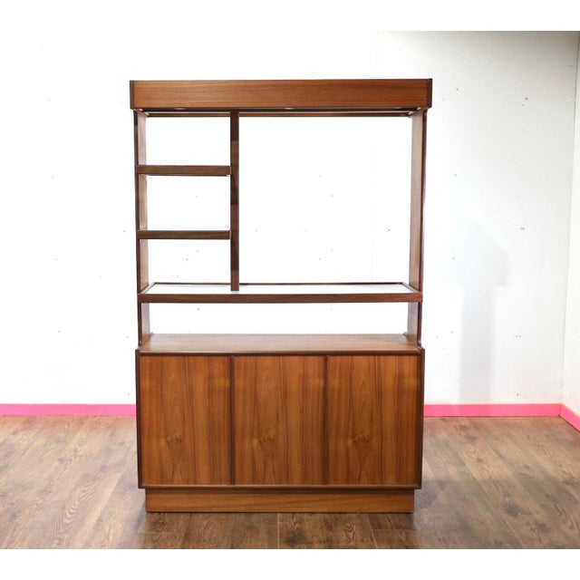 Mid Century Modern Teak Bar Cocktail Display Cabinet by Turnidge of London Danish Style For Sale - Image 11 of 11
