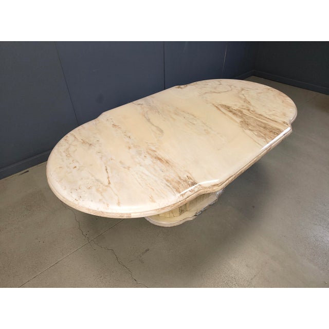 Vintage Oval Marble Dining Table, 1970s For Sale - Image 6 of 10