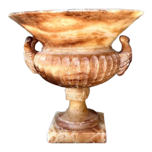 Vintage Alabaster Carved Urn