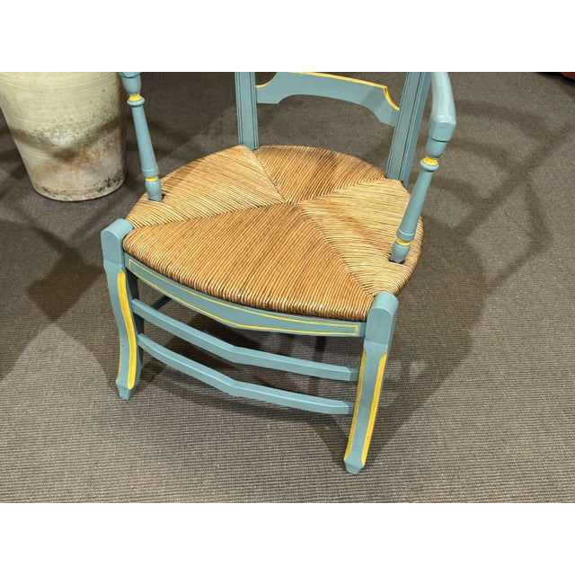 Rustic Beechwood Armchairs with Straw Seats, 1930s, Set of 2 For Sale - Image 4 of 17