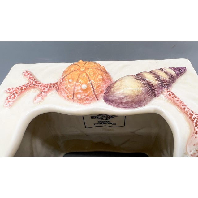 Vintage Fitz & Floyd Oceana Seashell Ceramic Tissue Box Cover & Soap Dish – Coastal / Palm Beach For Sale - Image 15 of 16