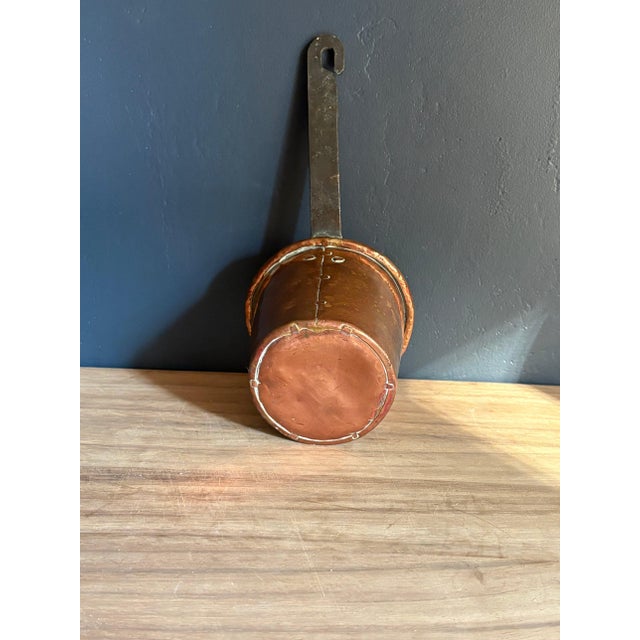 19th Century French Dovetailed Copper Saucepan With Forged Iron Handle For Sale - Image 4 of 7