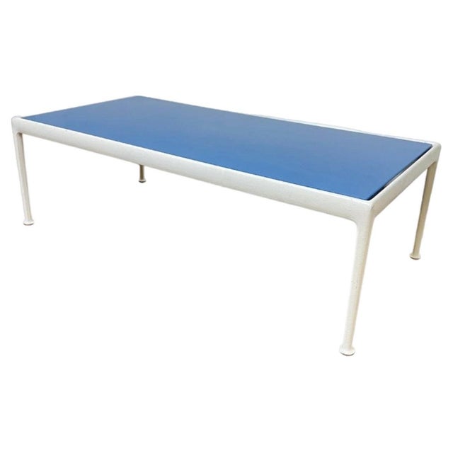 1970s 1966 Collection Outdoor Coffee Table With Blue Top by Schultz for Knoll, Atrributed For Sale - Image 5 of 5