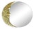Vintage 1980s Half Moon Celestial Face Wall Mirror For Sale