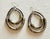 Silver Vintage Boho Chic Mixed Metal Double Hoop Statement Earrings For Sale - Image 8 of 8