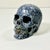 1970s Vintage Abstract Expressionism Boho Chic Hand Carved Blue Speckled Sodalite Skull Sculpture For Sale - Image 13 of 13