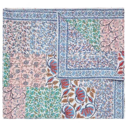 Not Yet Made - Made To Order Aizel Twin XL Multi/Blue Patchwork Hand Stitched Quilt For Sale - Image 5 of 5