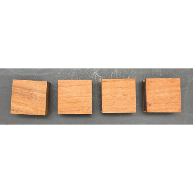 1960s Dansk Teak Wood & Pewter Match Boxes, Set of 4 For Sale - Image 12 of 12
