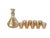 1960s Gold Speckled Decanter and Shot Glasses Set For Sale - Image 5 of 5