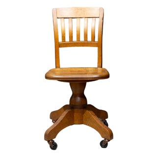 Antique Milwaukee Chair Company Swivel Typset Office Chair c.1920-1940 For Sale