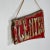 Red Vintage Handmade "Science Center" Double Sided Wooden Sign in Red & Gold For Sale - Image 8 of 8