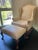 Late 20th Century Sam Moore Vintage Ivory Leather Chair Ottoman 2pc For Sale - Image 5 of 10