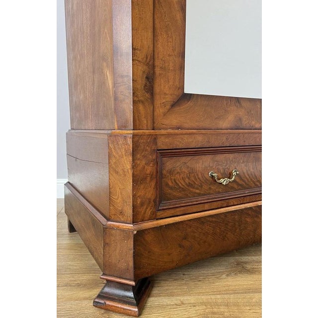 Antique French Carved Burr Walnut and Mirrored Wardrobe For Sale - Image 10 of 18