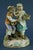 Item description: wonderful hard porcelain sculpture, polychrome, entirely decorated by hand, depicting a couple of...