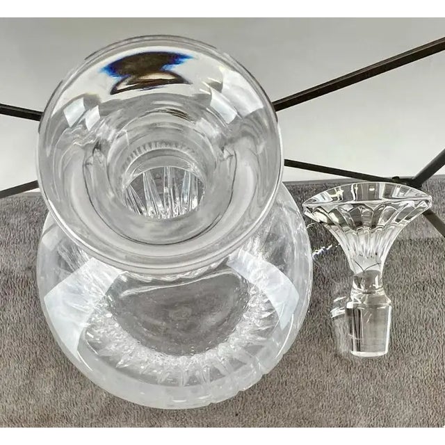Glass Rare Baccarat Crystal France Massena Liquor & Whiskey Decanter With Stopper For Sale - Image 7 of 10