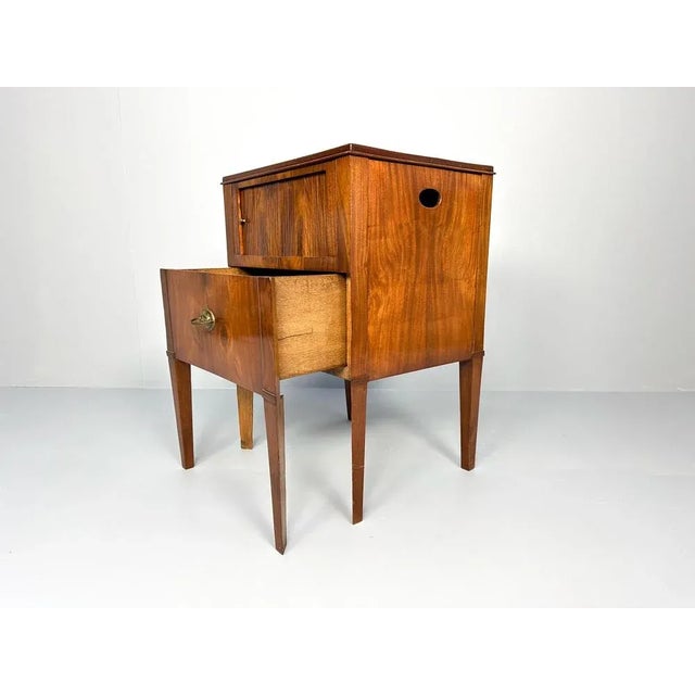 Wood Antique Nightstand with Roller Door, 19th Century For Sale - Image 7 of 12