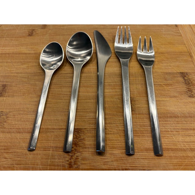 1960s Georg Jensen Prism Flatware - 42 Pieces For Sale - Image 9 of 9