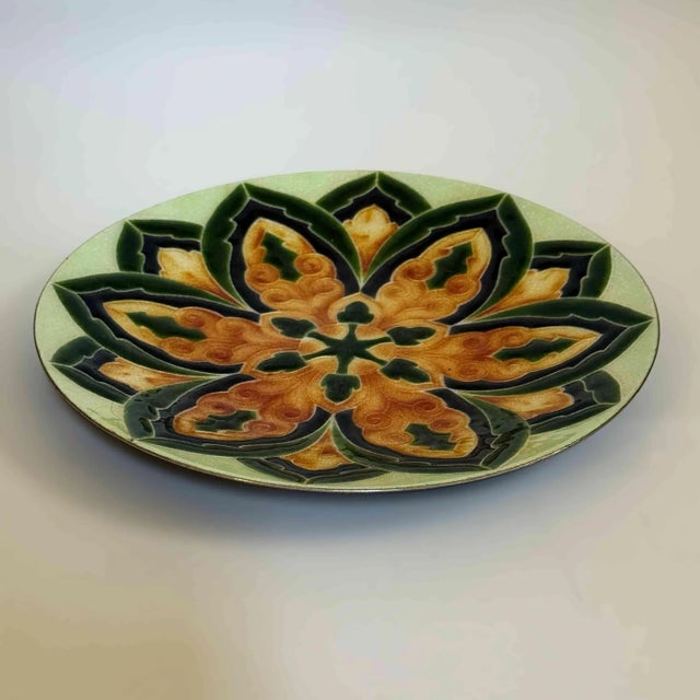 Italian Mid Century Enamel on Copper Vide Poche Tray For Sale - Image 13 of 14