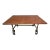 Bernhardt Repertoire Diamond Inlay Wood Cocktail Coffee Table on Metal Hand-Forged Scrolled Base For Sale