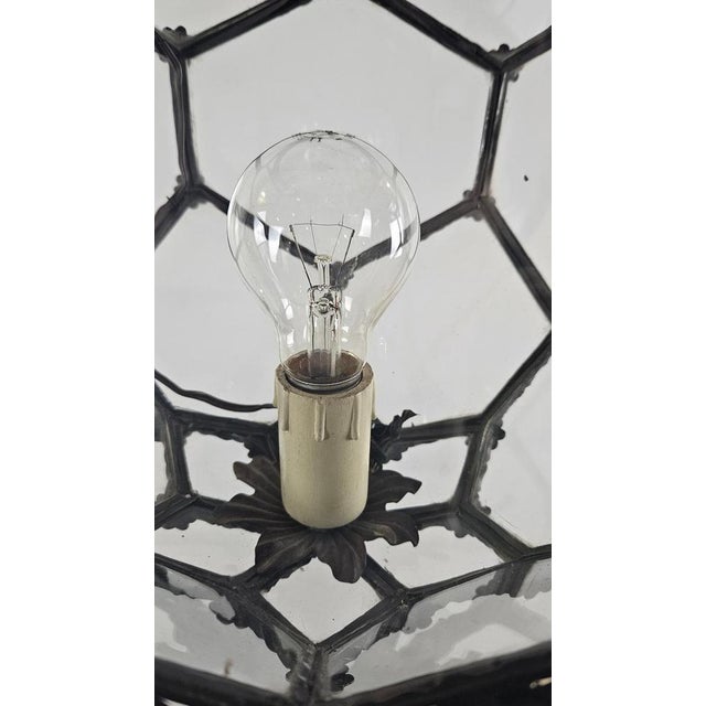 Vintage Tole Honeycomb Pendant Light, 1950s For Sale - Image 10 of 12