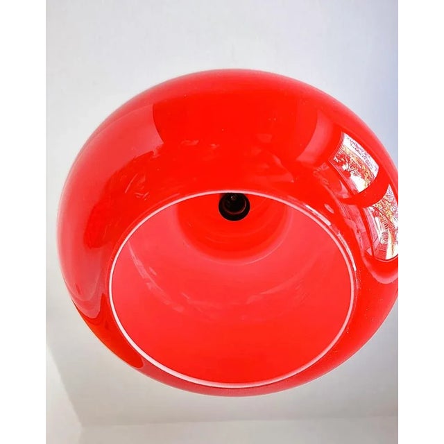 1970s Vintage Red Glass Pendant Lamp from Peill & Putzler, 1970s For Sale - Image 5 of 9
