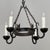 Metal Antique Country French Wrought Iron Chandelier For Sale - Image 7 of 12