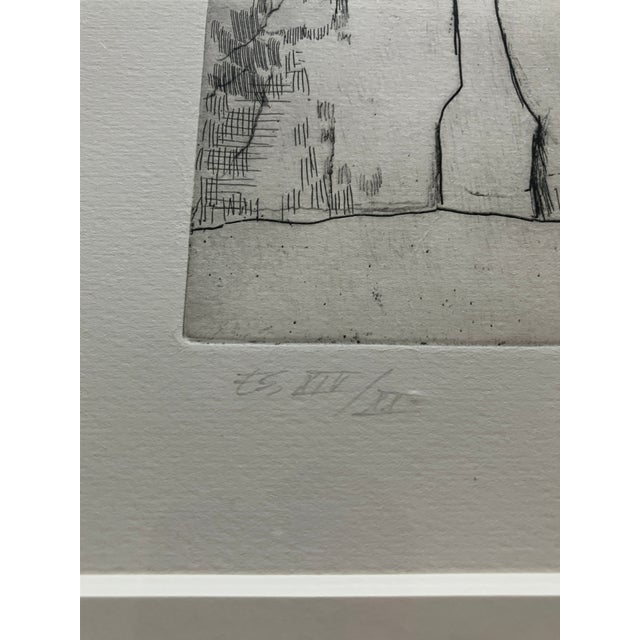 White Marino Marini Original Etching, Rare Edition of Only 20. Signed, Framed, Numbered Xiv/Xx For Sale - Image 8 of 12