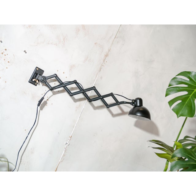 Black Bauhaus 6718 Scissor Lamp in Satin Black by Christian Dell from Kaiser Idell, 1930s, Set of 3 For Sale - Image 8 of 18