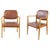 Vintage Italian Chairs in Mahogany Wood and Leather, 1950s, Set of 2 For Sale - Image 10 of 10