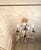 1960s Vintage French Gilt Bronze Cage Chandelier in Blue Murano Glass, 1960s For Sale - Image 5 of 6