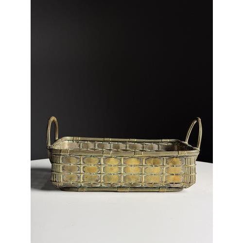 Mid-Century French Metal Basket For Sale - Image 6 of 8