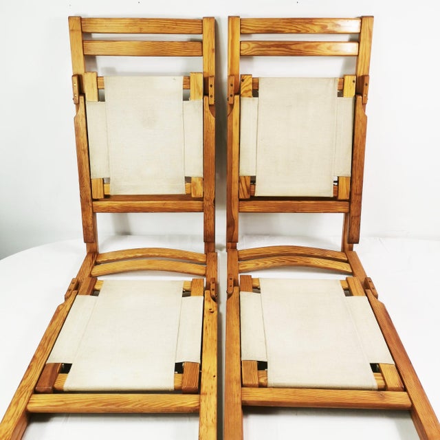 Brown Folding Chairs from Biała Podlaska Furniture Factory, 1970s, Set of 4 For Sale - Image 8 of 16