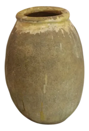 Large Enameled Terracotta Jar