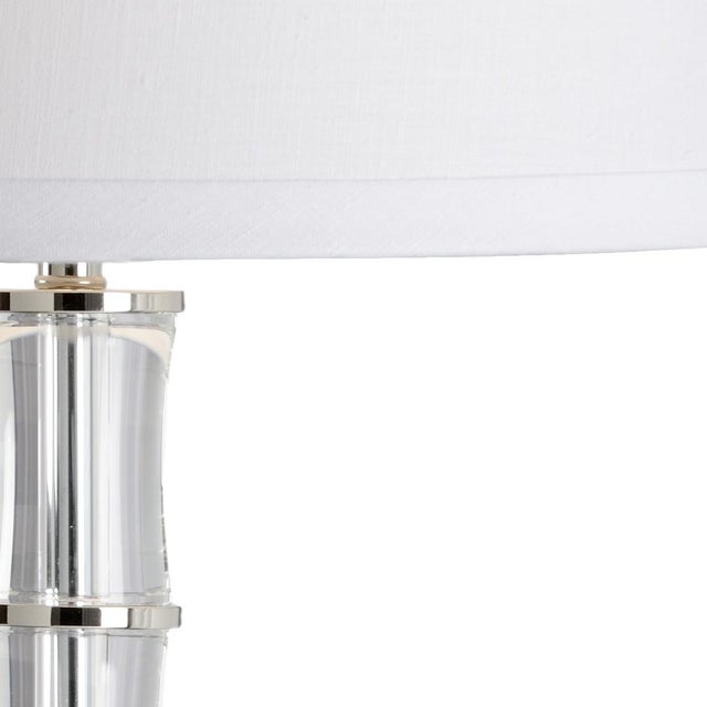Transitional Chelsea House Bamboo Crystal Lamp For Sale - Image 3 of 4