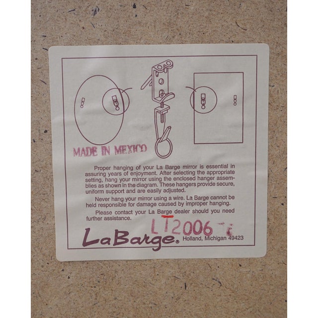 Labarge Wrought Iron Mirrored Hall Console For Sale - Image 16 of 17