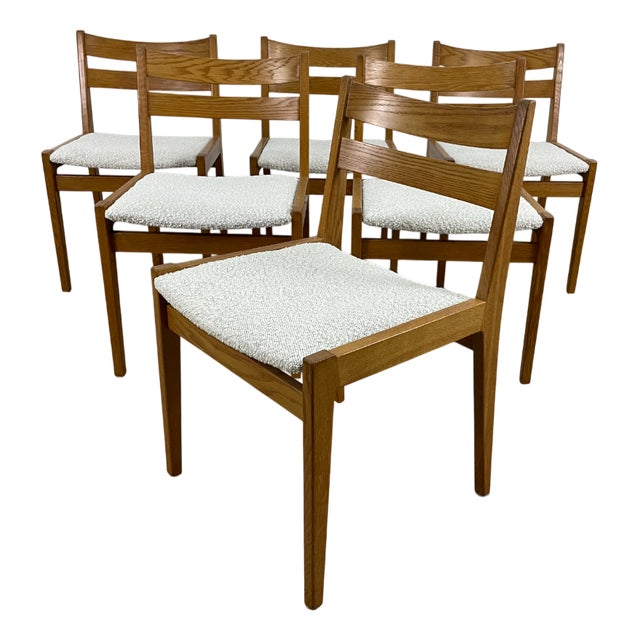 Mid-Century Modern Danish Oak Dining Chairs from Slagelse Møbelværk, 1960s, Set of 6 For Sale