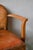 Art Deco Bridge Chair in Beech and Cognac Leather, 1920s For Sale - Image 4 of 14