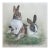 1970’s Original Rabbits in Field Colored Pencil Drawing For Sale