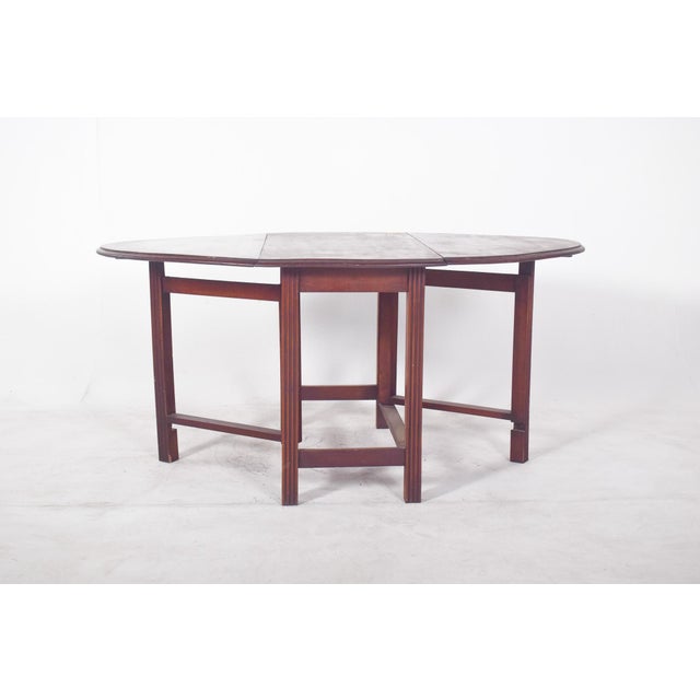 European Flip Flap Oval-Top Table For Sale - Image 6 of 14