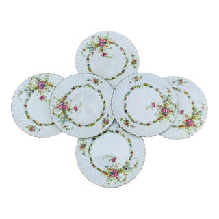 Minton Bone China 10" Dinner Plates - Lorraine Pattern, C. 1925 For Sale