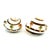 Vintage Maz 14k Gold Conch Shell Mabe Pearl Gemstone Clip Earrings, Pair For Sale - Image 10 of 13