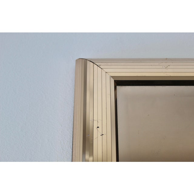 Glass Original Windsor Art of California Disco Ball Gold Square Mirror Vintage- A Pair For Sale - Image 7 of 16