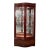 1990s Thomasville Mahogany Bogart Serpentine Curio Cabinet Hutch Shelf Breakfront For Sale