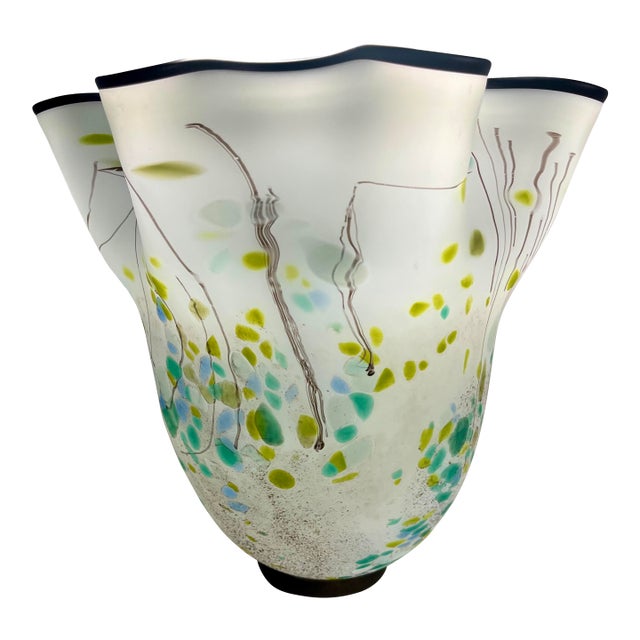 2017 Eric Bladholm Signed Limited Edition Studio Art Glass Vase – #7/17 For Sale
