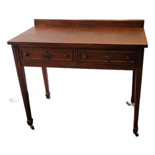 Antique Chippendale 1920s Revell & Company Chicago Writing Desk Mahogany For Sale