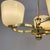 Metal Art Deco Opaline Glass and Brass Chandelier, Germany, 1930s For Sale - Image 7 of 18