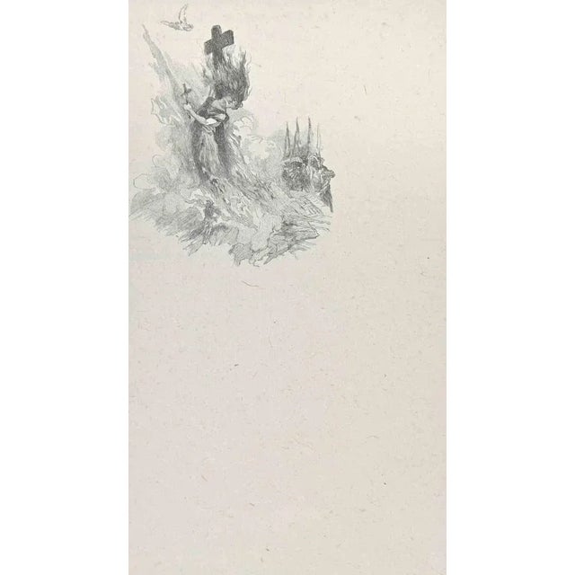 Small tales to my sister is a lithograph on paper realized by hegesippe Moreau, Dated 1838. The artwork is in good...