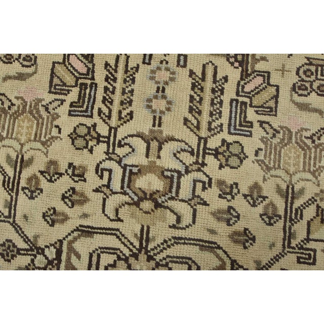 1980s Tabriz Rug 9’8” X 12’8” Beige Wool Vintage Distressed Hand-Knotted Carpet For Sale - Image 5 of 15