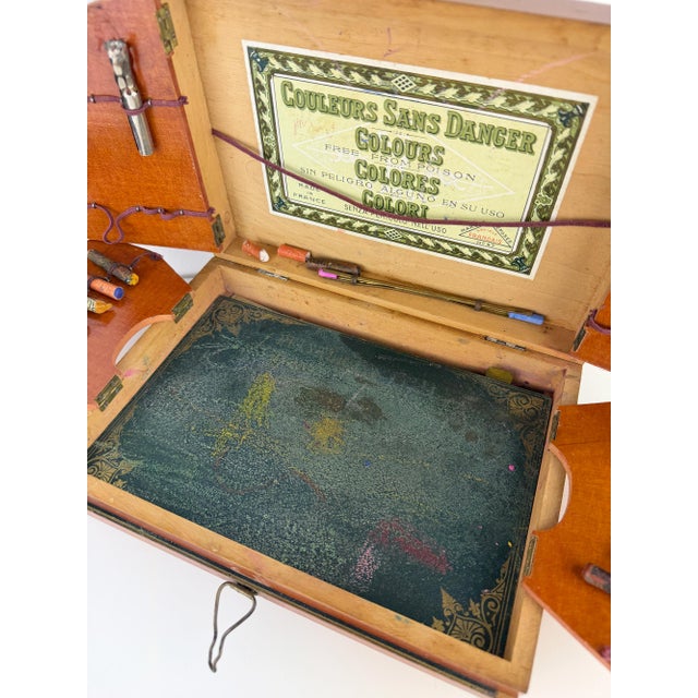 Antique Art Nouveau French Watercolor Paint Set Box from Bourgeois Aîné, 1890s For Sale - Image 13 of 18